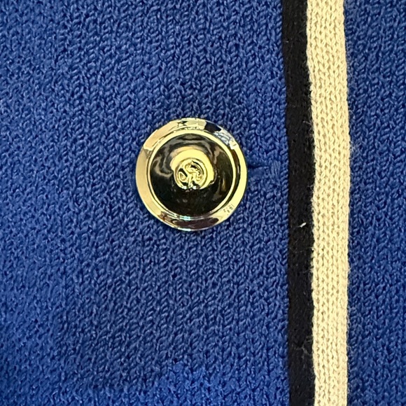 St. John Royal Blue Blazer with Cream Accents - Picture 7 of 8